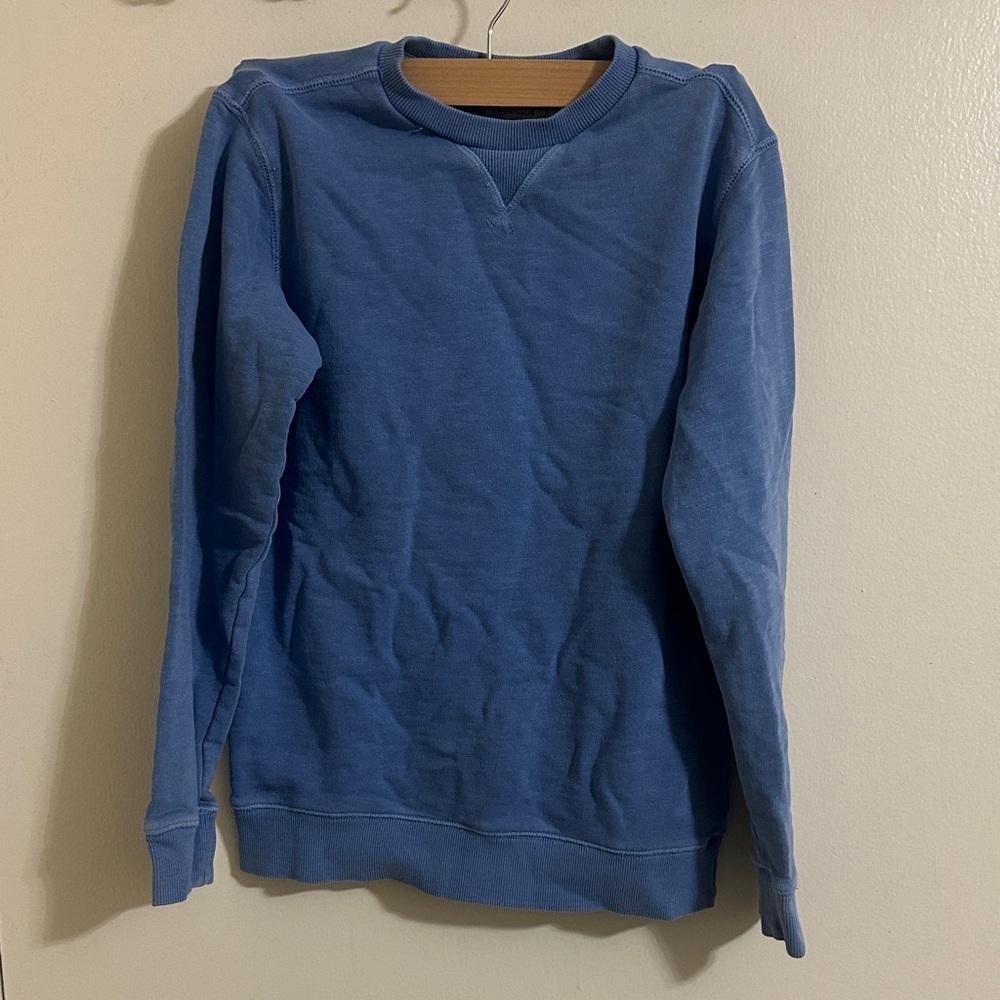 EUC‎ Cyrillus Blue Crewneck Pullover Cotton Sweater size 12